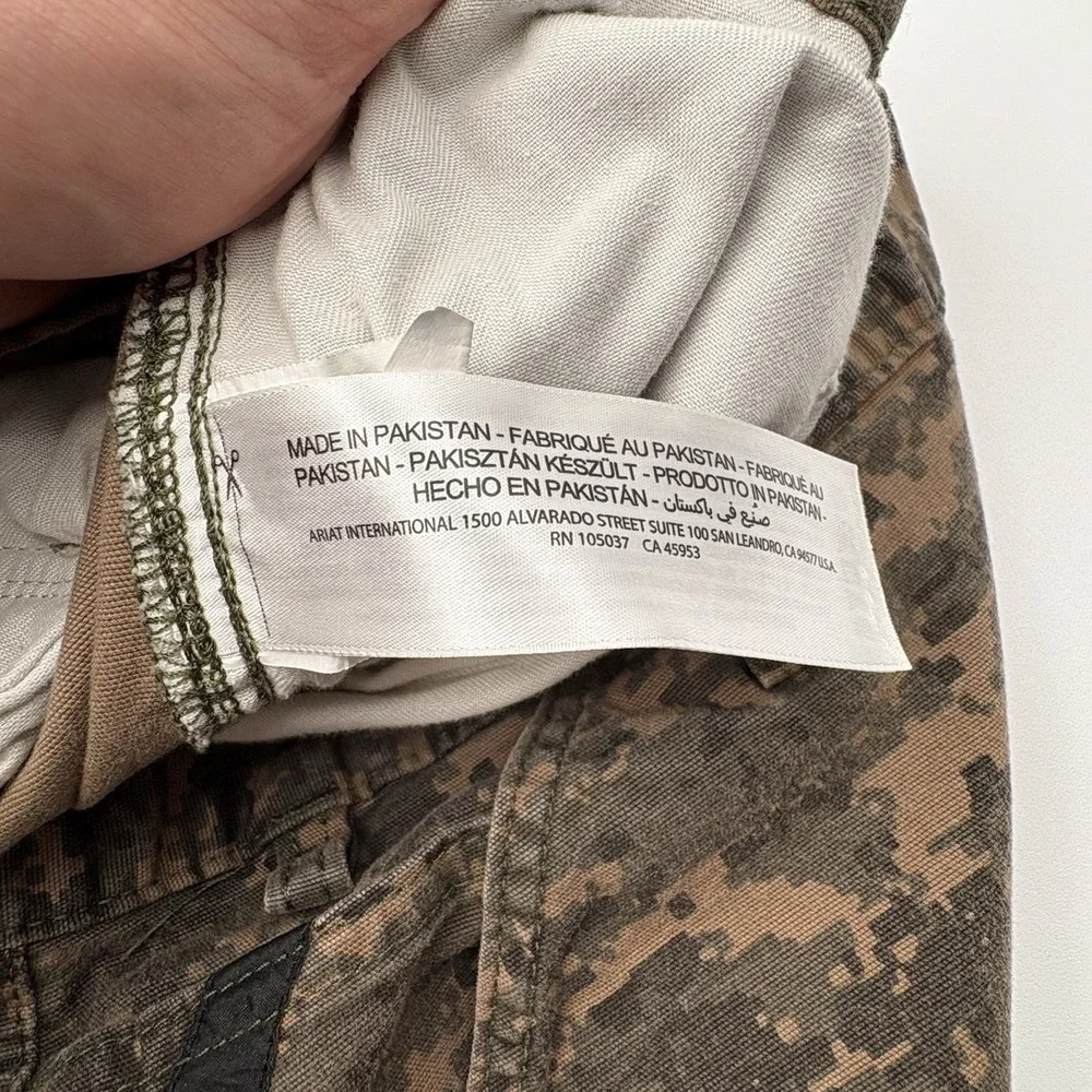Ariat M4 Rebar Cargo Shorts Men 40 Olive Camo Digital Cotton Utility Work Pants